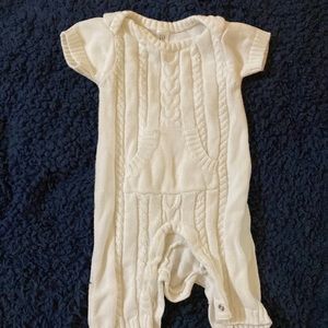 White 0-3 month Gap onsie